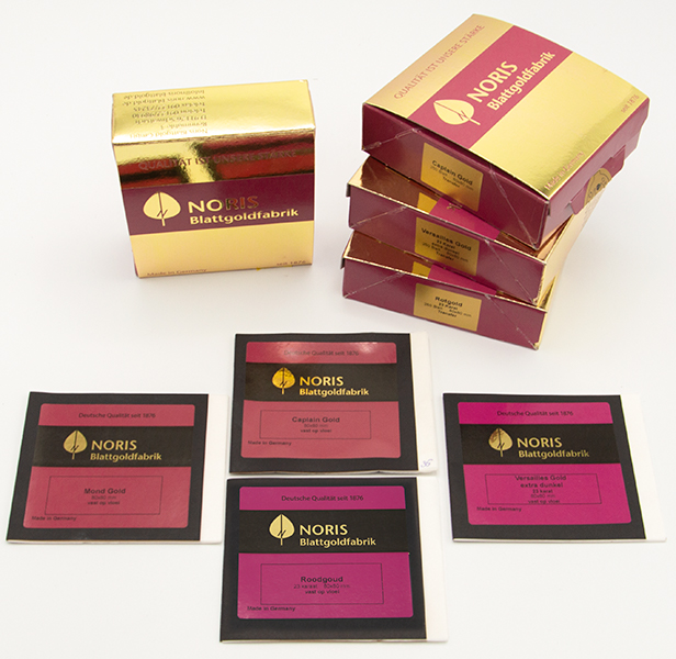 Bladgoud speciale kleuren vast op vloei (transfer)